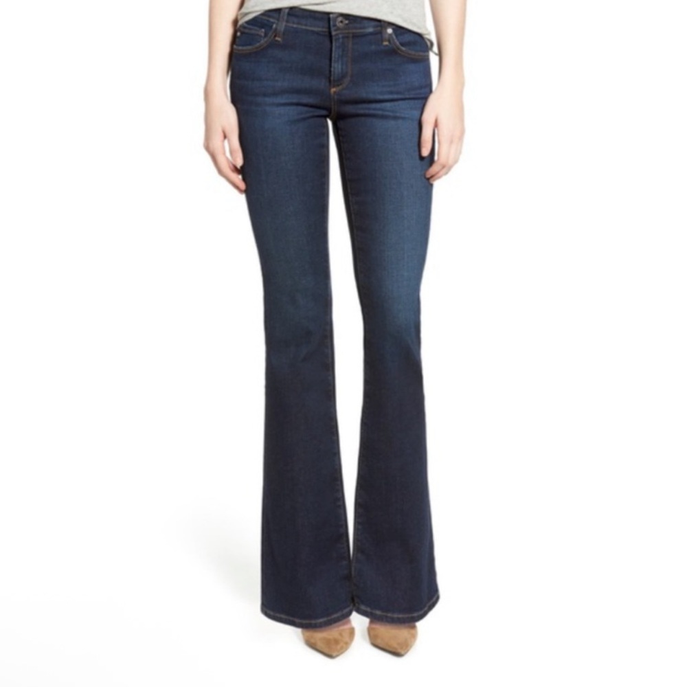 AG Adriano Goldschmied The Angelina Boot Cut flare wide 24 R Dark Wash Jeans